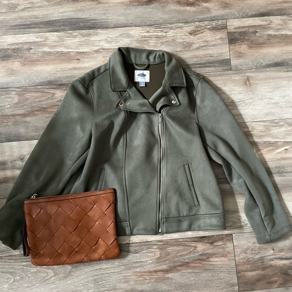 Old Navy Jackets & Blazers - COPY - COPY - Old Navy suede green jacket